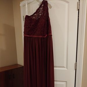 "Wine" David's Bridal bridesmaids dress